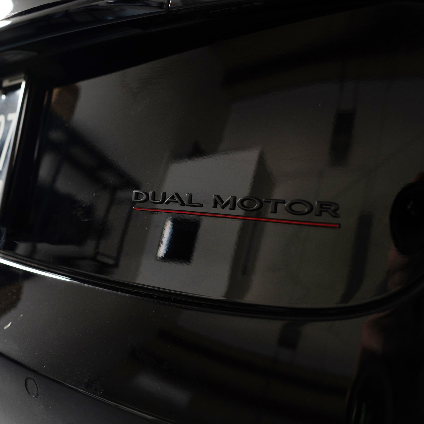 Matte Black Dual Motor Emblem