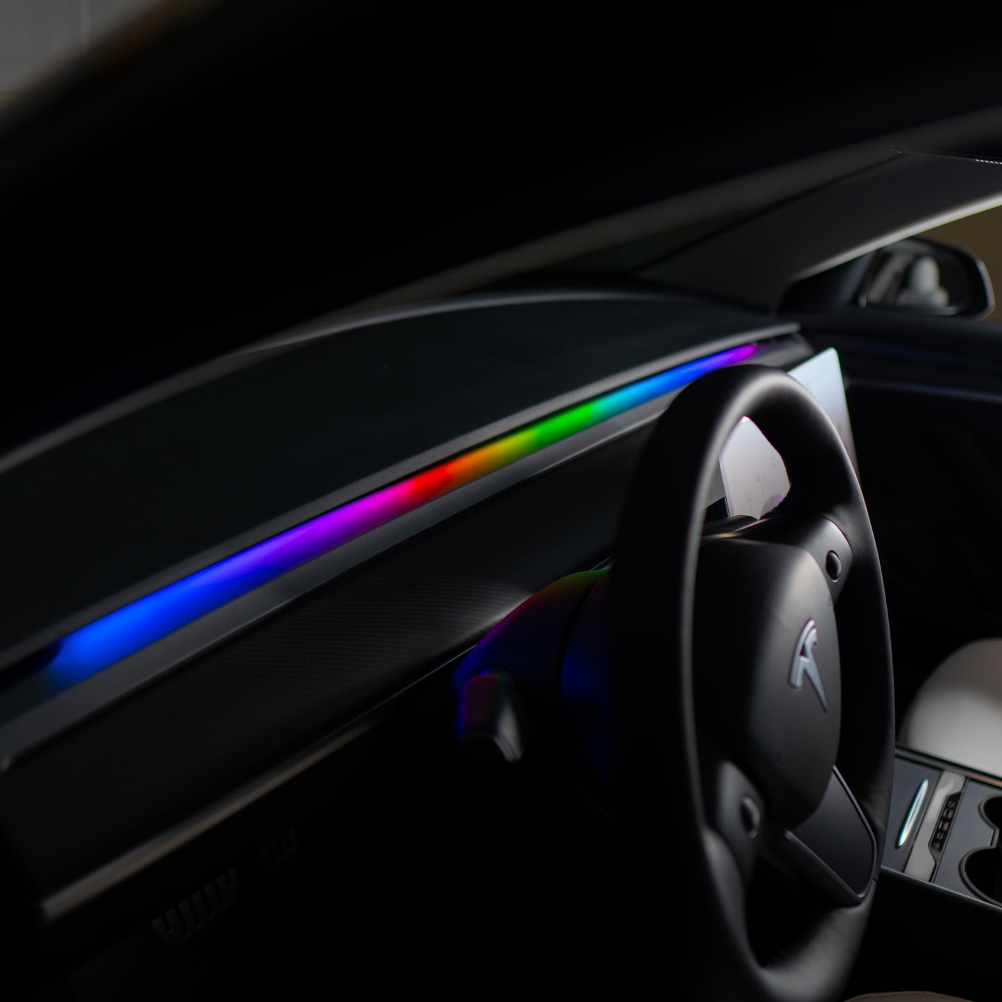 RGB Animated Dash Light Strip for Legacy Model 3 & Y BACKORDERED