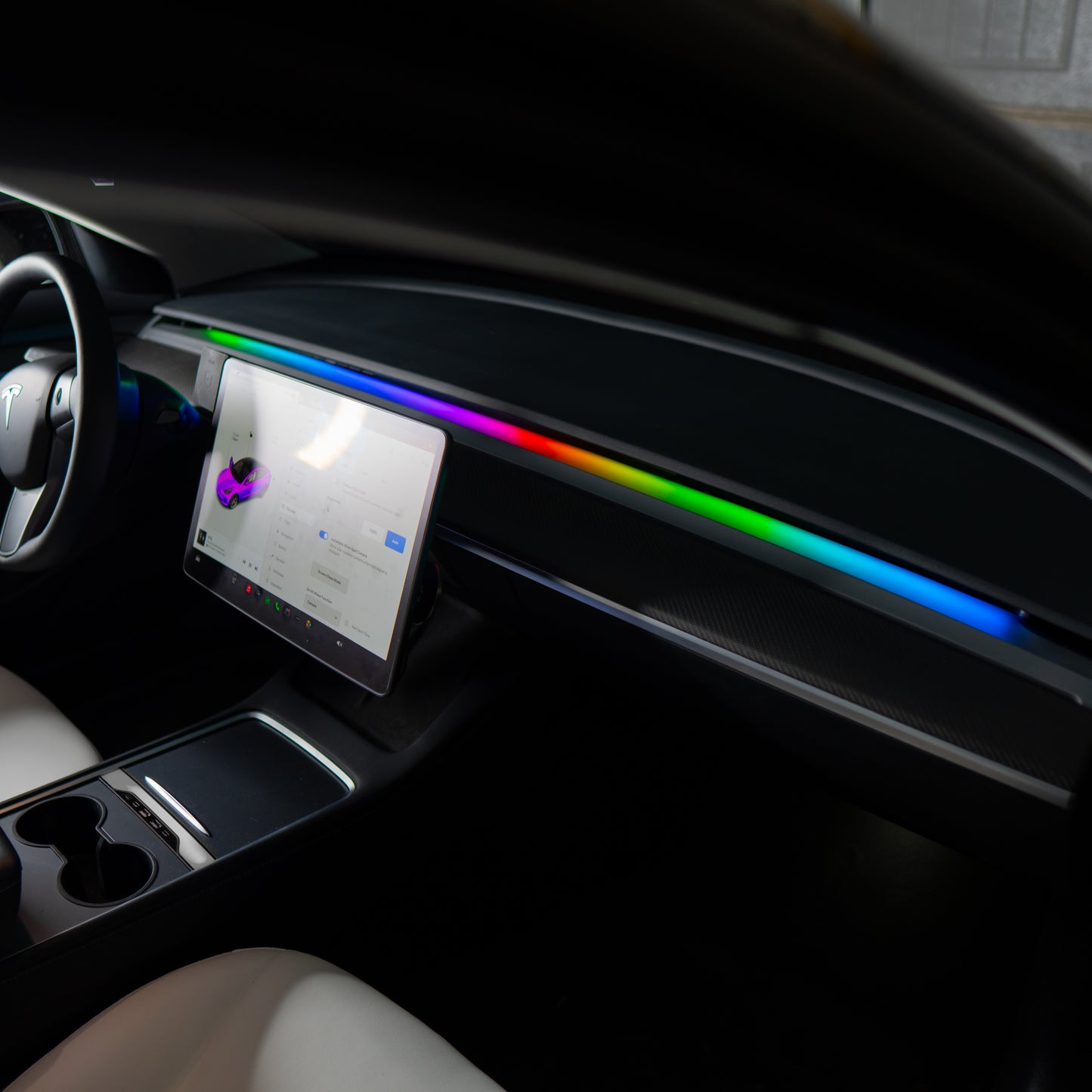 RGB Animated Dash Light Strip for Legacy Model 3 & Y BACKORDERED