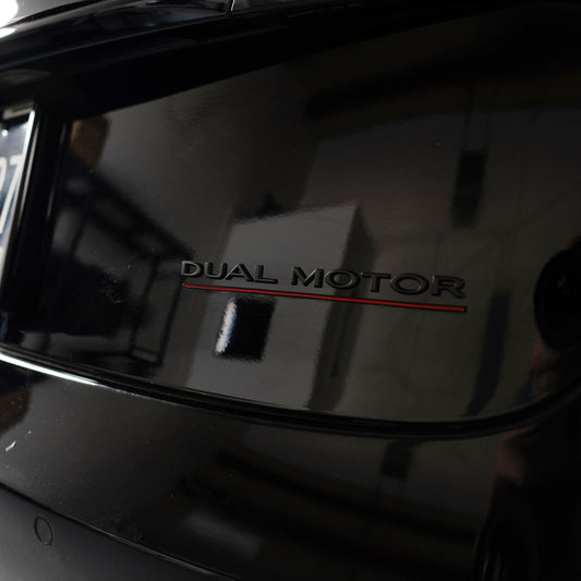 Matte Black Dual Motor Emblem