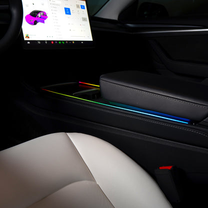 RGB Animated Center Light Strips for Model 3 & Y